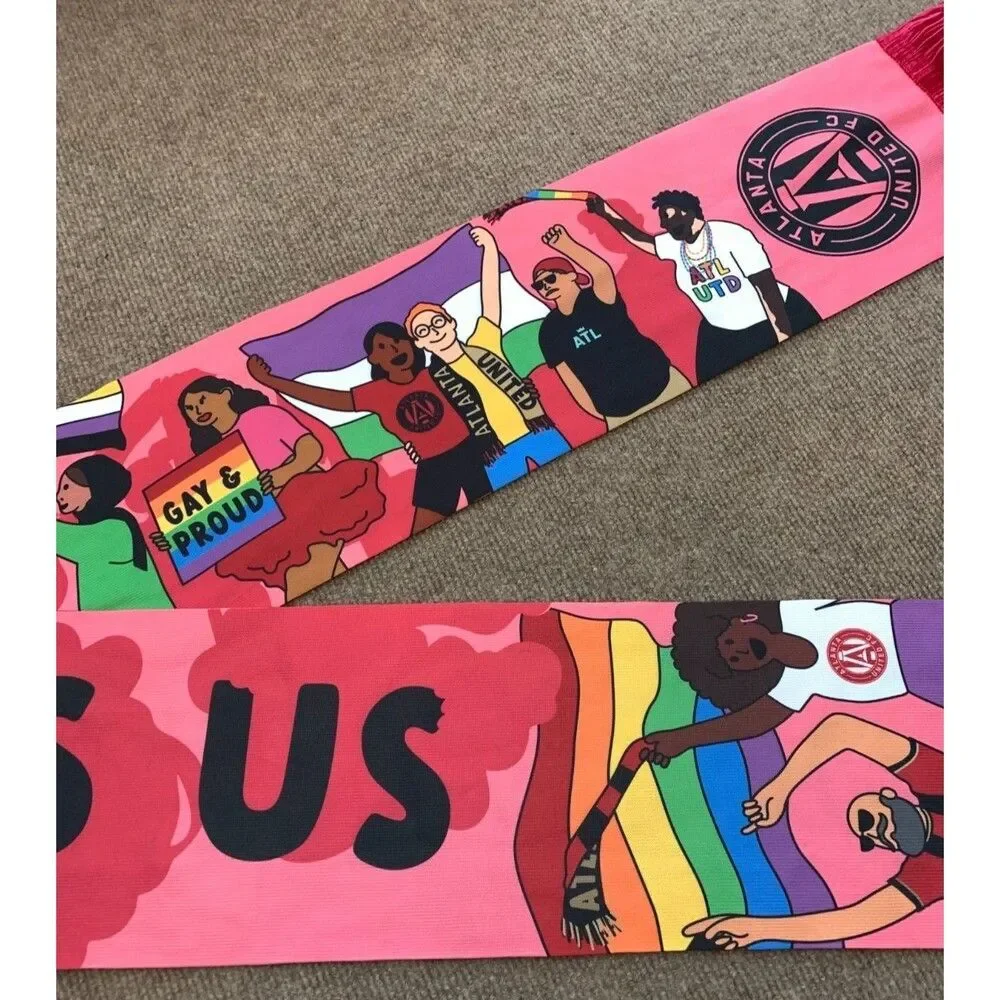Atlanta United FC Scarf Ruffneck MLS June 2023 Pride Unites Us LGBTQ